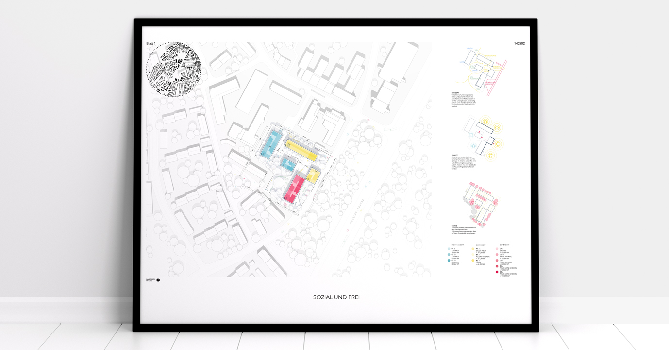 Wettbewerb - Wohnungsbau Aaseestadt - Plan - Fourmove Architekten